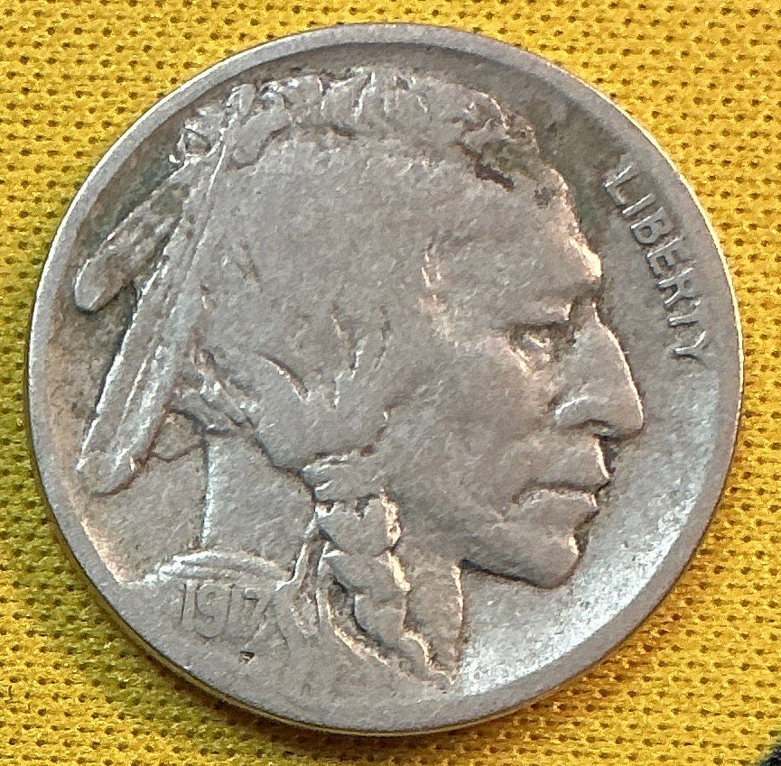 1917-D Buffalo Nickel, Very Good Circulated Coin, Store #NL980