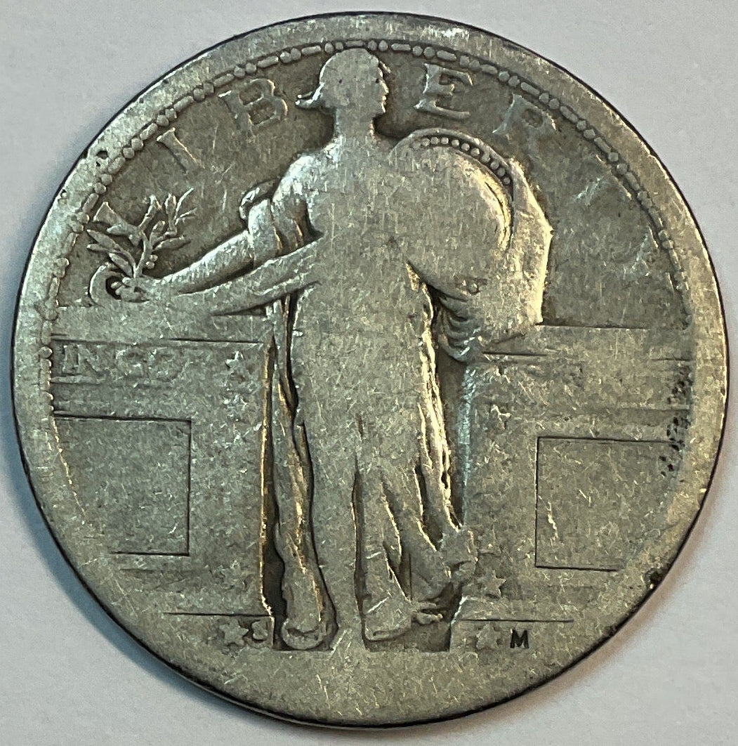 1917-S T-1, Standing Liberty Quarter, Good Circulated Coin, Store #QR1157