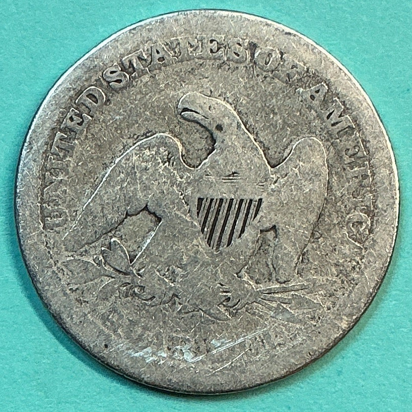 1854 Liberty Seated Quarter., Good Circulated Details., Store#QR1179