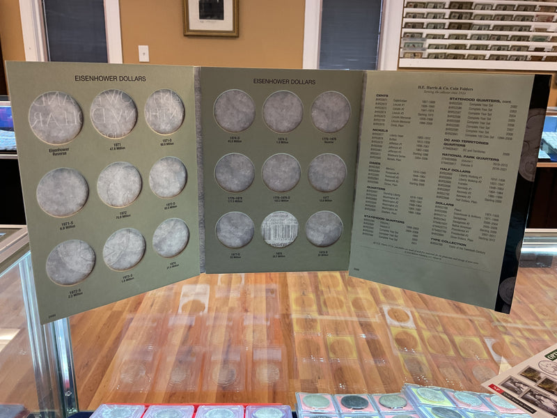 Eisenhower and Anthony Dollars, Whitman Coin Folder, Collection 1971 to 1981, 1999