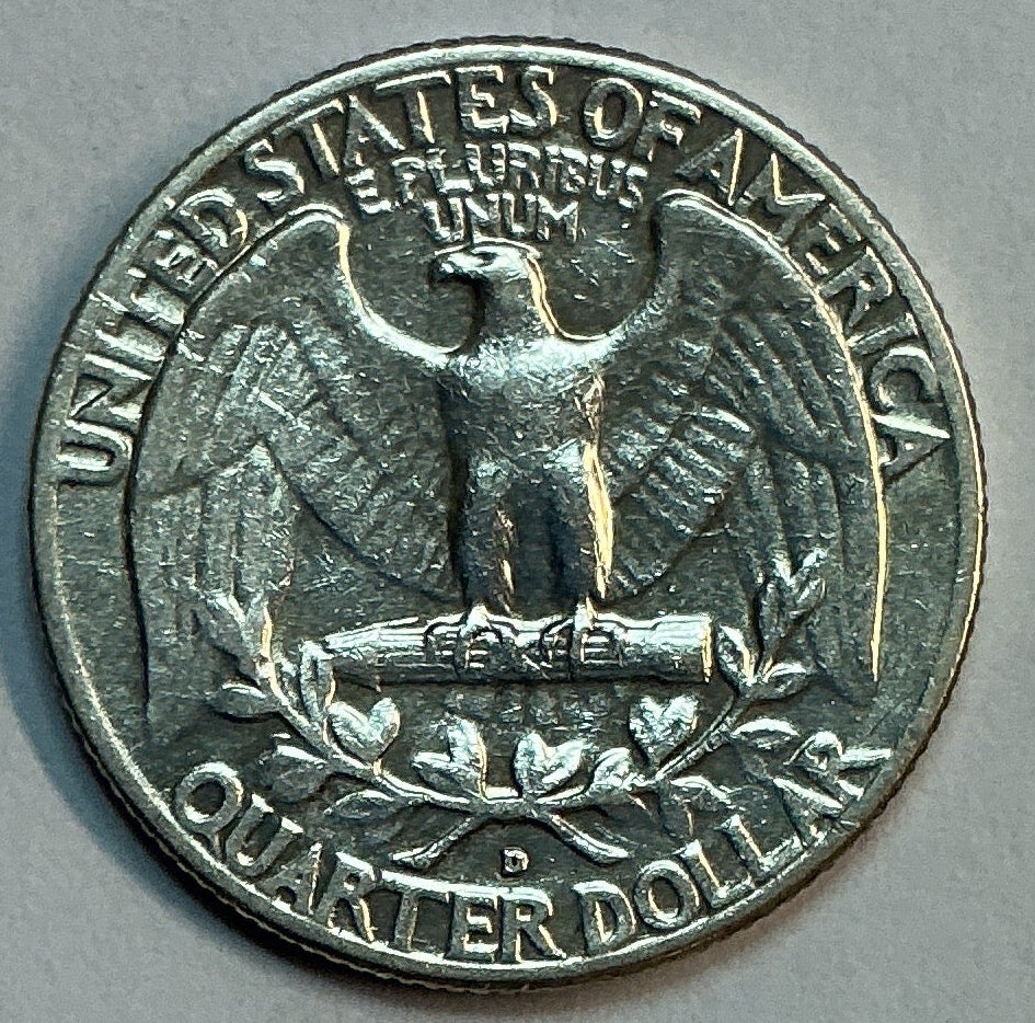 1961-D Silver Washington Quarter., Uncirculated Coin., Store #QR1786