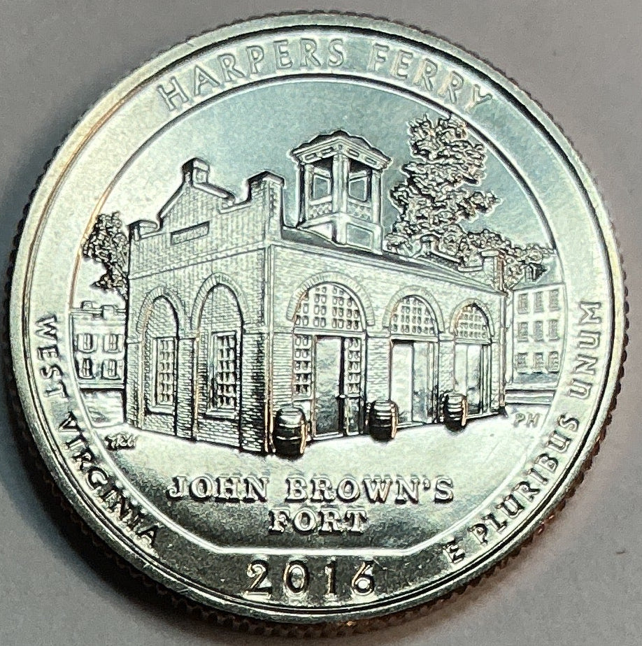 2016-D Uncirculated, Harpers Ferry National Historical Park, West Virginia, Washington Quarter