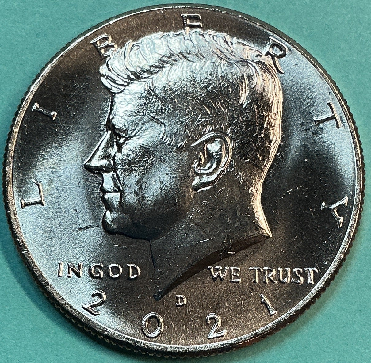 2021-D Kennedy Half Dollar. Modern Half. Gem UN-Circulated. Store #HR1821