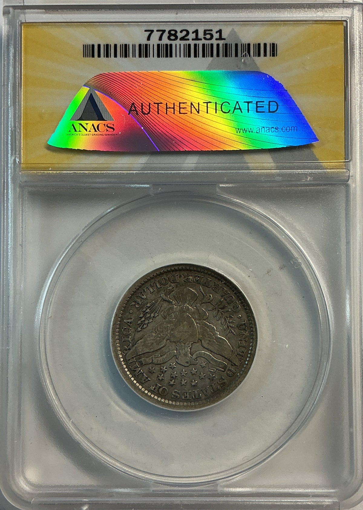 1898 Barber Quarter, ANACS Very Fine 20. Store #QR1495