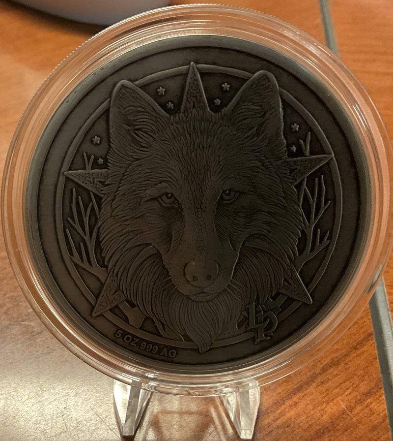 .999 silver, 5 Troy Ounce, Lisa Parker Series Round, Store