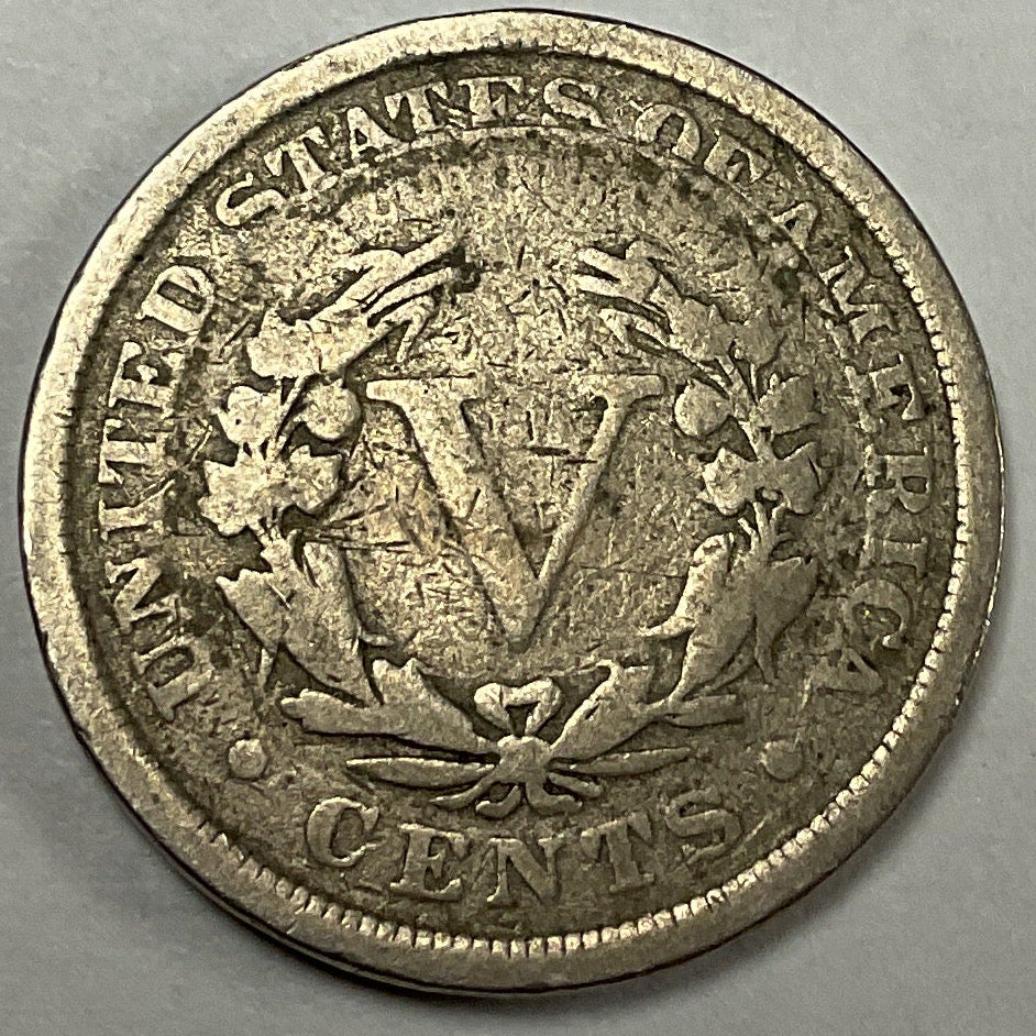 1909 Liberty V Nickel, Very Good Circulated Coin, Store #NL652