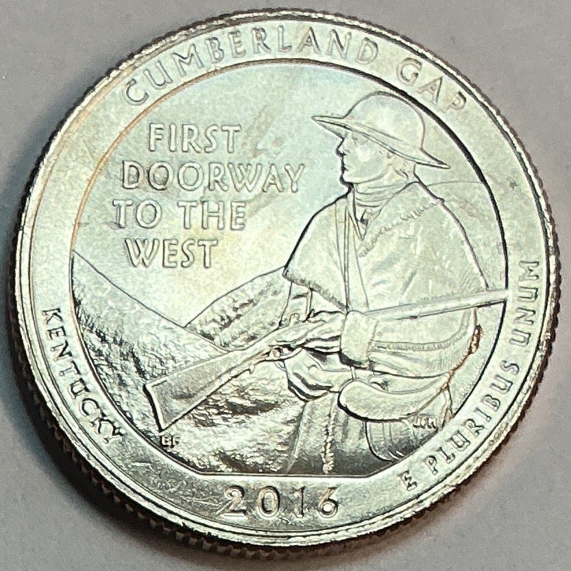 2016-P Uncirculated, Cumberland Gap National Historical Park, Kentucky, Washington Quarter