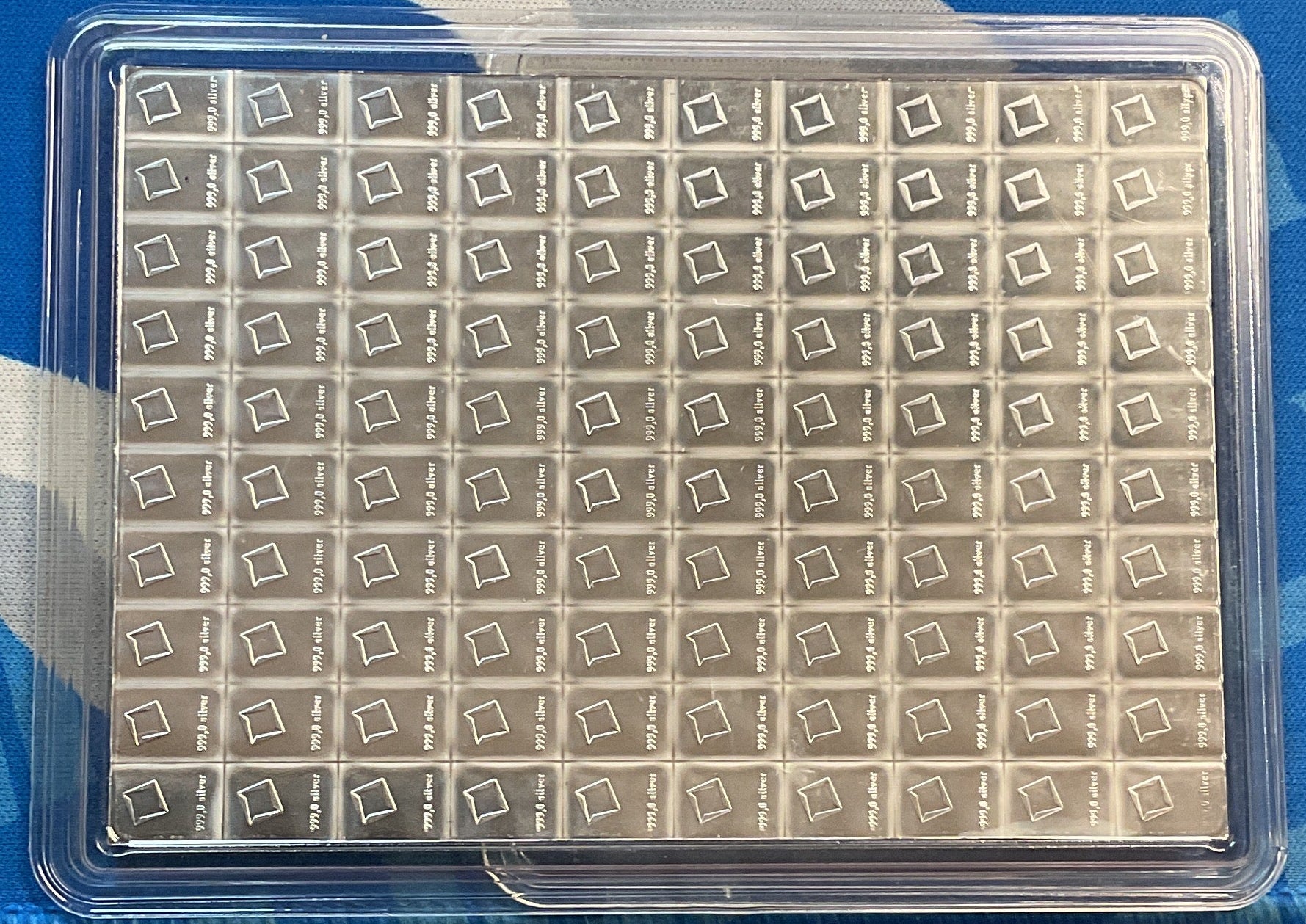 Valcambi CombiBar, 100 ea, 1 gram bar, 100 gram Bar. Store #SR008