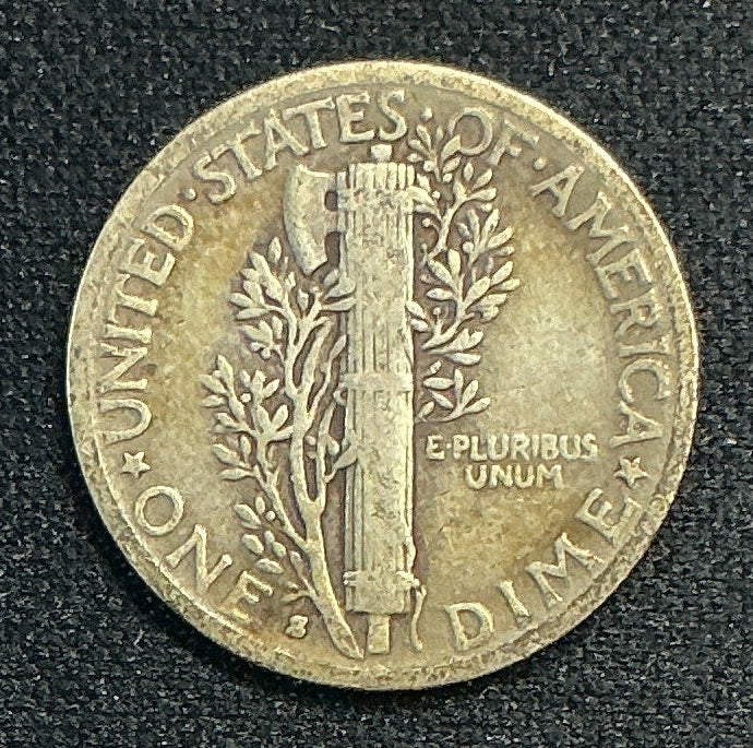 1937-S Mercury Dime, Very Good Circulated Coin, Store #DE0654