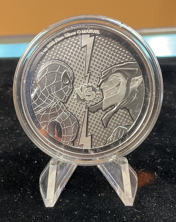 .999 Fine Silver, Spider-Man Coin, 1 oz Silver Coin, Great Christmas Present, Store #SR027