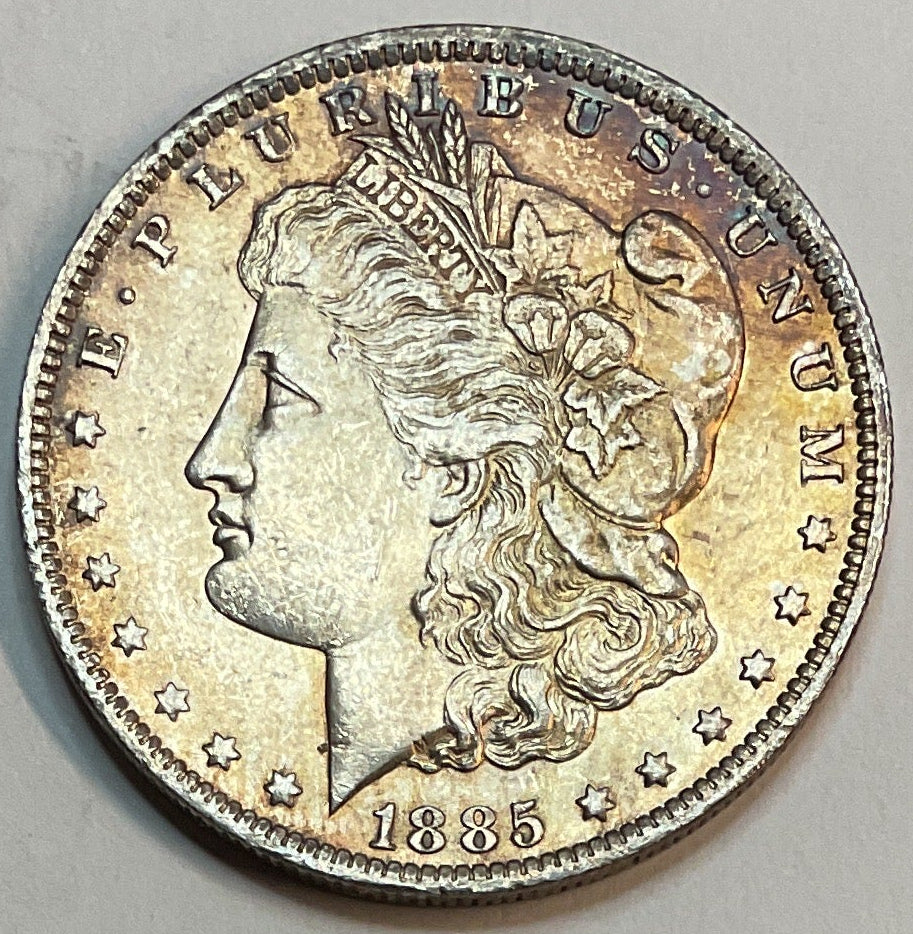 1885-O Morgan Dollar, Mint State, Uncirculated Coin, Store #DR0935