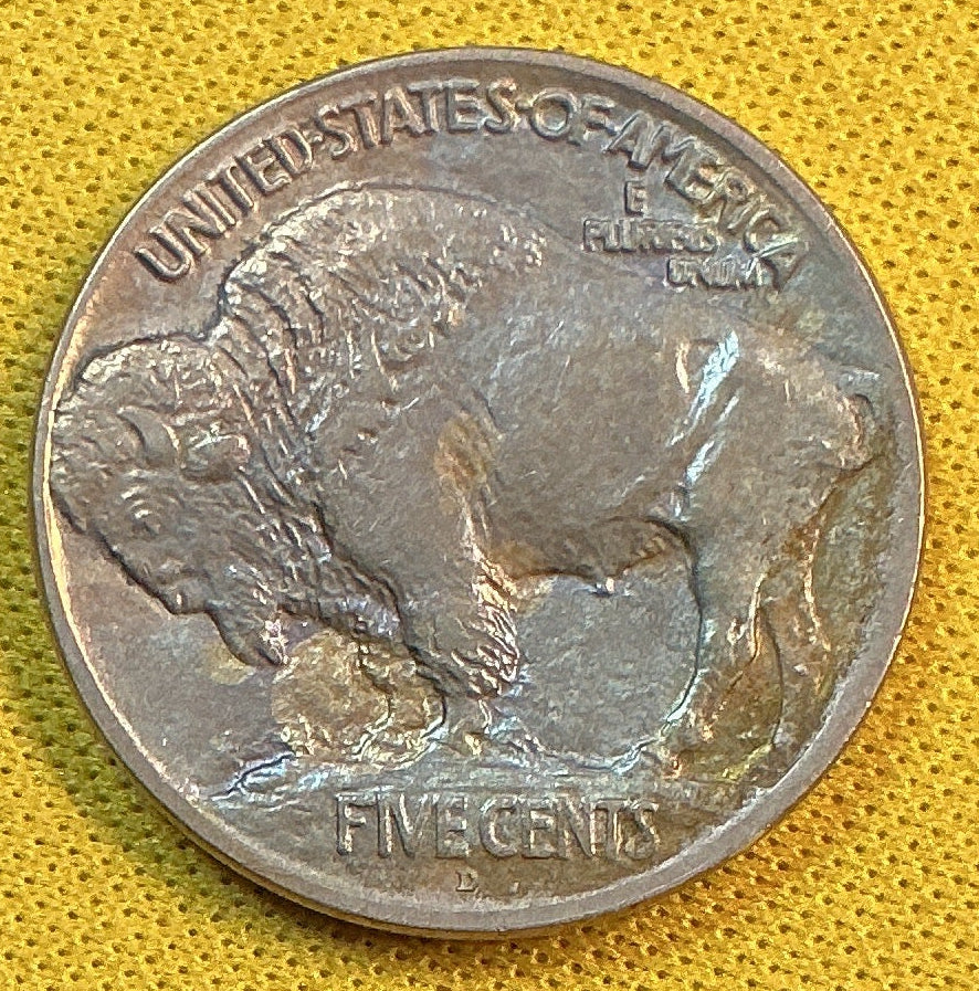 1913-D Buffalo Nickel, Type 1, About Uncirculated Coin, Store #NL936