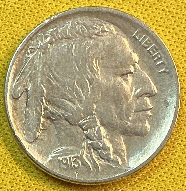 1913-D Buffalo Nickel, Type 1, About Uncirculated Coin, Store #NL933