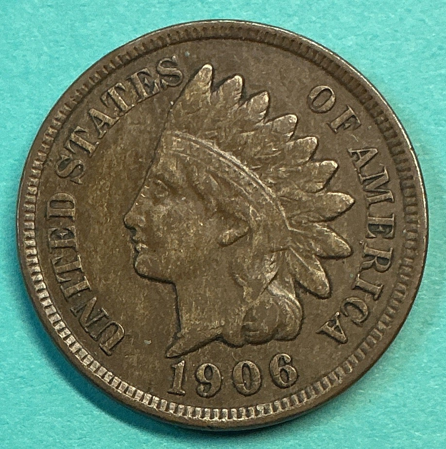 1906 Indian Head Cent, Very Fine Circulated Coin, Store #CT0455