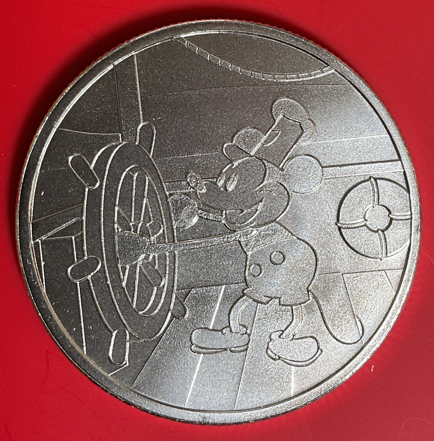 Steamboat Willie Captain (Disney) Silver Round, .999 silver, 1 Troy Ounce, Store #SR028
