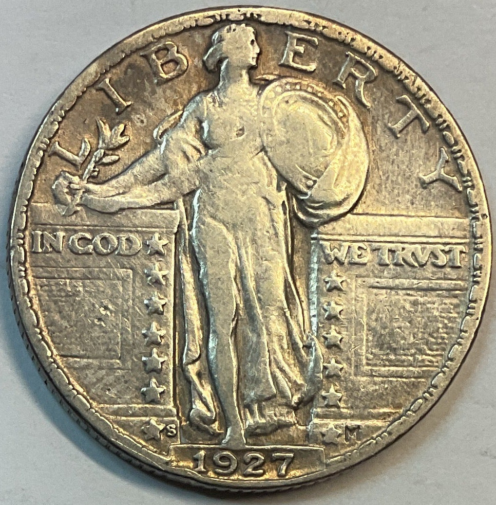 1927-S, Standing Liberty Quarter, Very Fine Circulated Coin, Store #QR1172