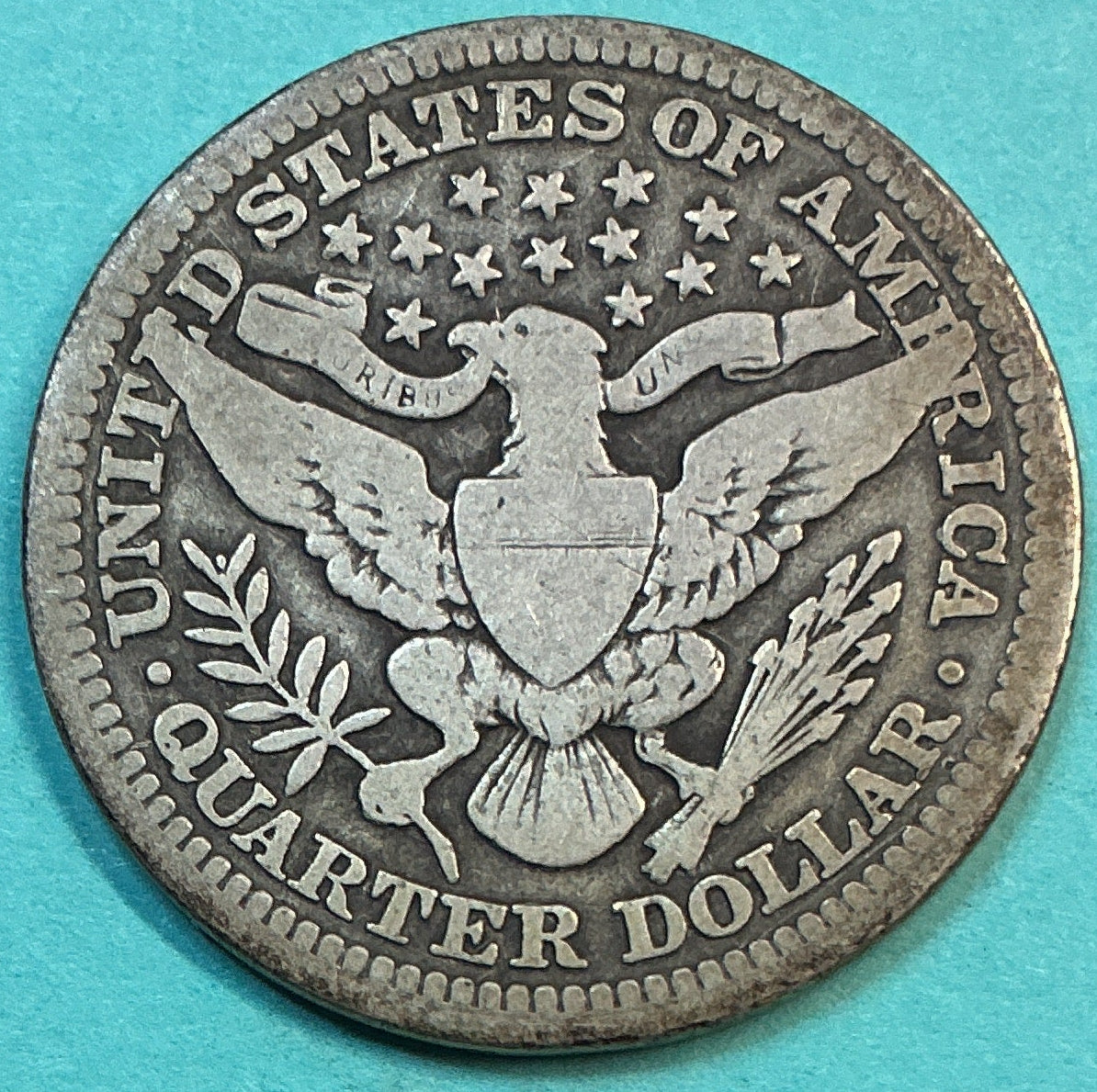 1914 Barber Quarter., Good Circulated Details., Store#QR1313