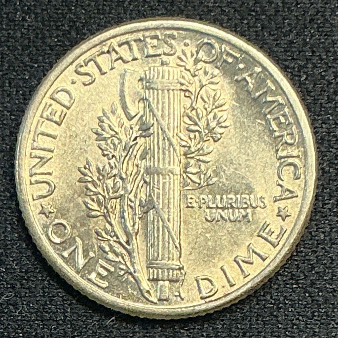 1937 Mercury Dime, Mint State Uncirculated Coin, Store #DE0648
