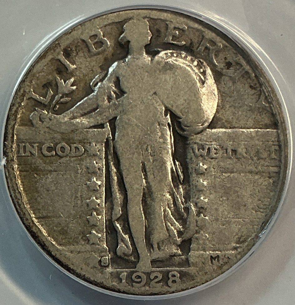 1928-S Standing Liberty Quarter, ANACS Good-4, Store #QR1632