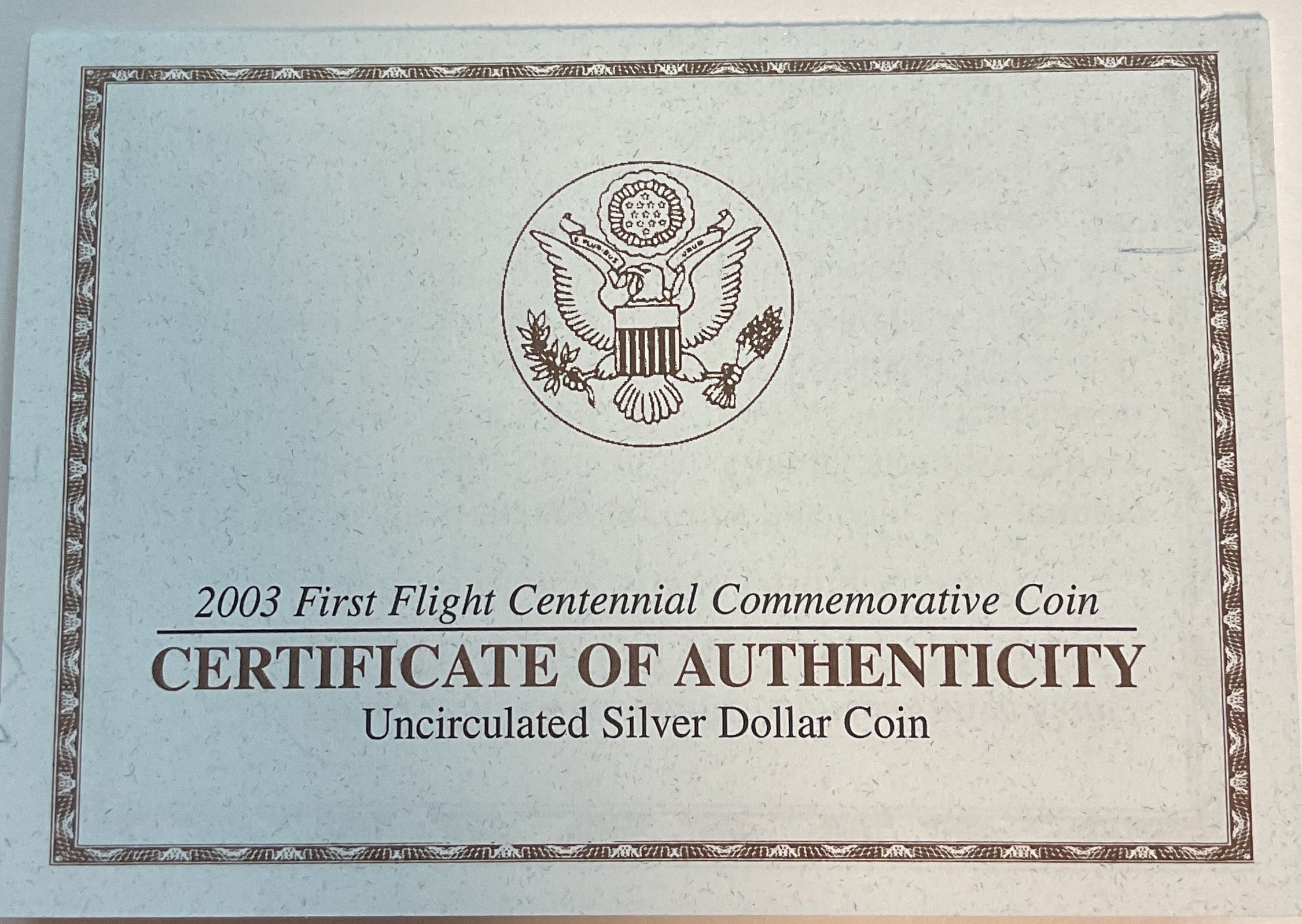 2003 First Flight Centennial Commemorative Silver Dollar, #GMC283