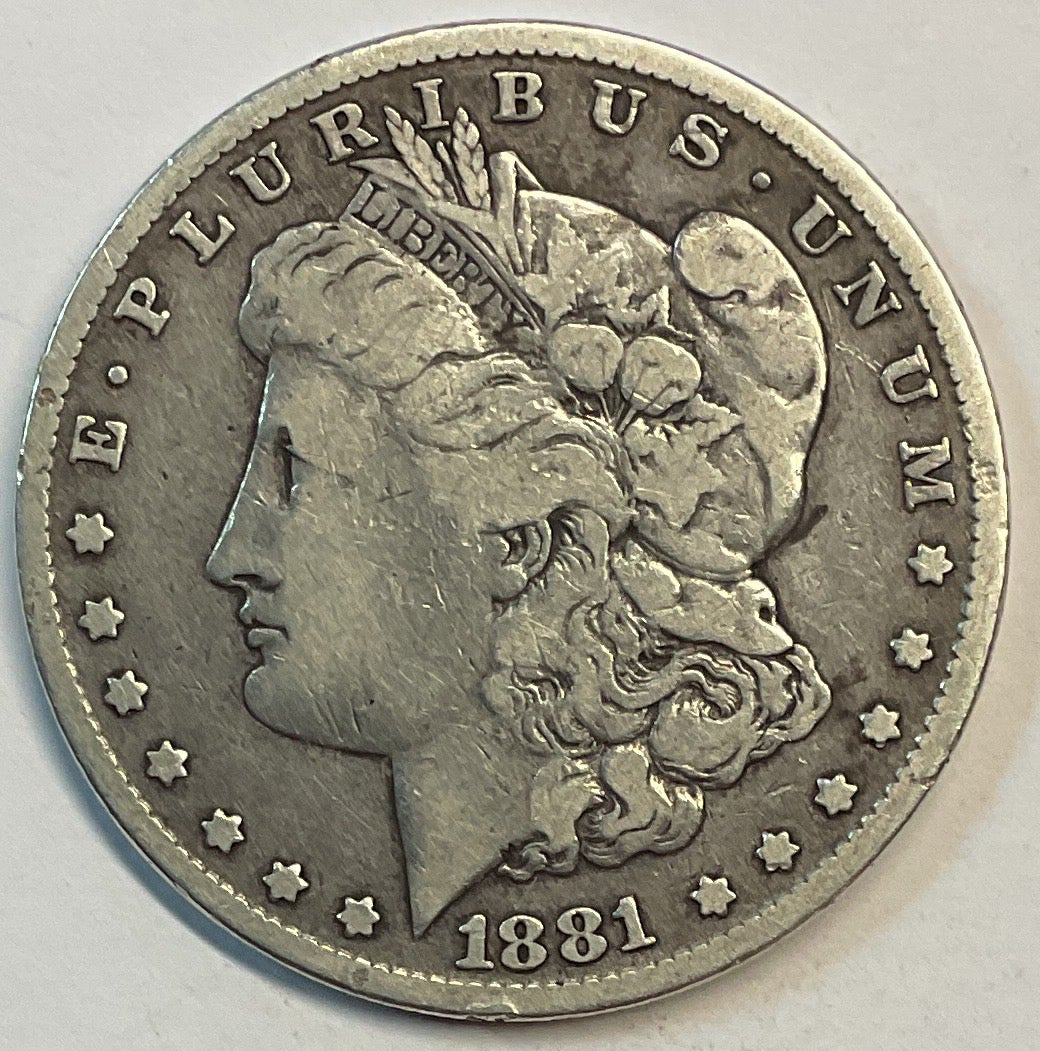 1881 Morgan Dollar, Fine Circulated Coin, Store #DR0854