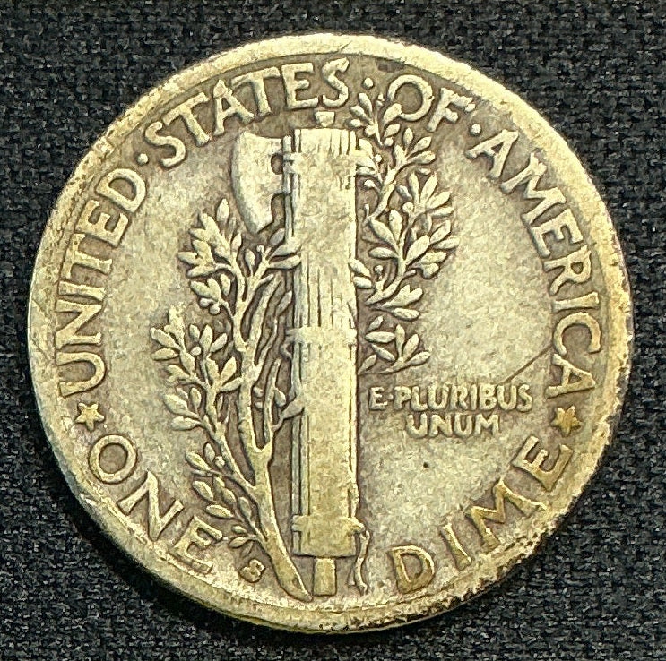 1936-S Mercury Dime, Very Good Circulated Coin, Store #DE0645
