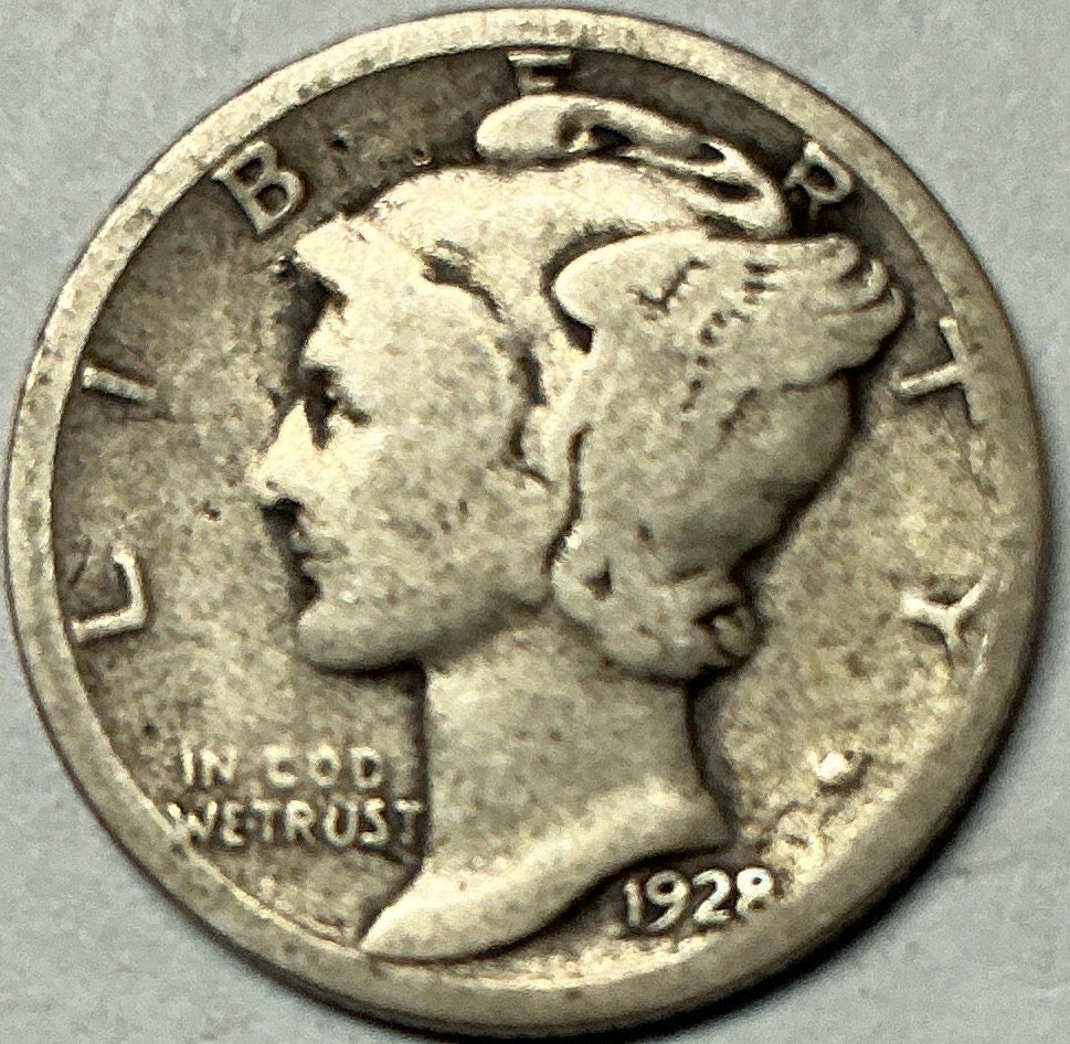 1928 Mercury Dime, Good Circulated Coin, Store #DE0968