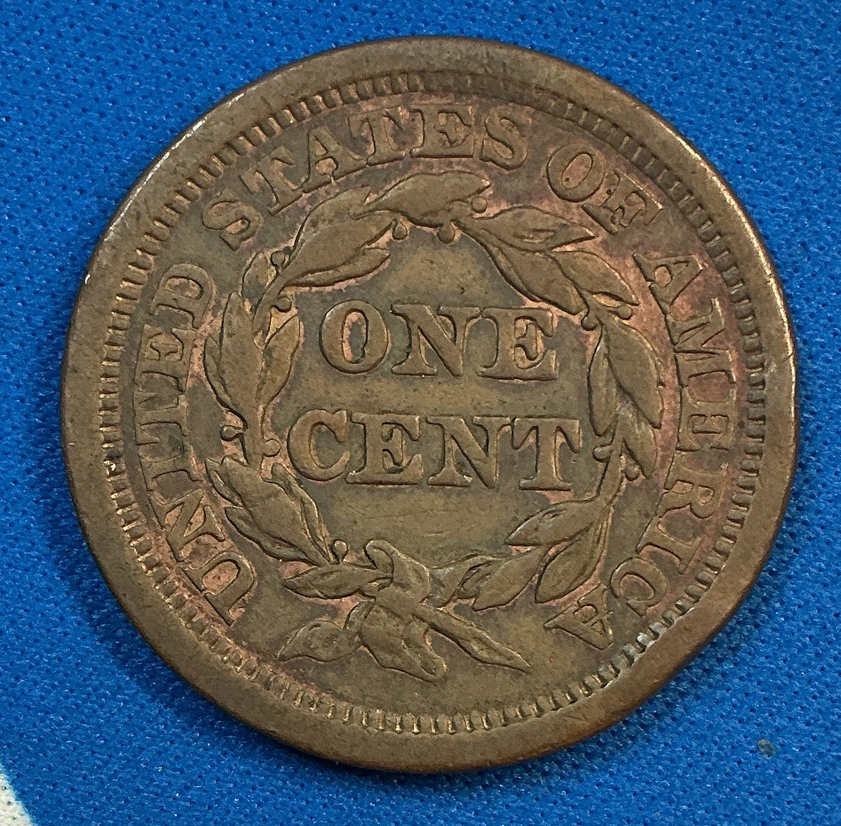 1854 Braided Hair Large Cent, Fine Circulated Coin, Store #CT1372