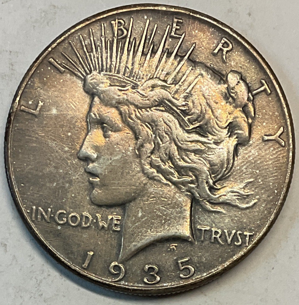 1935 Peace Dollar, Very Fine Circulated Coin, Store #DR0962