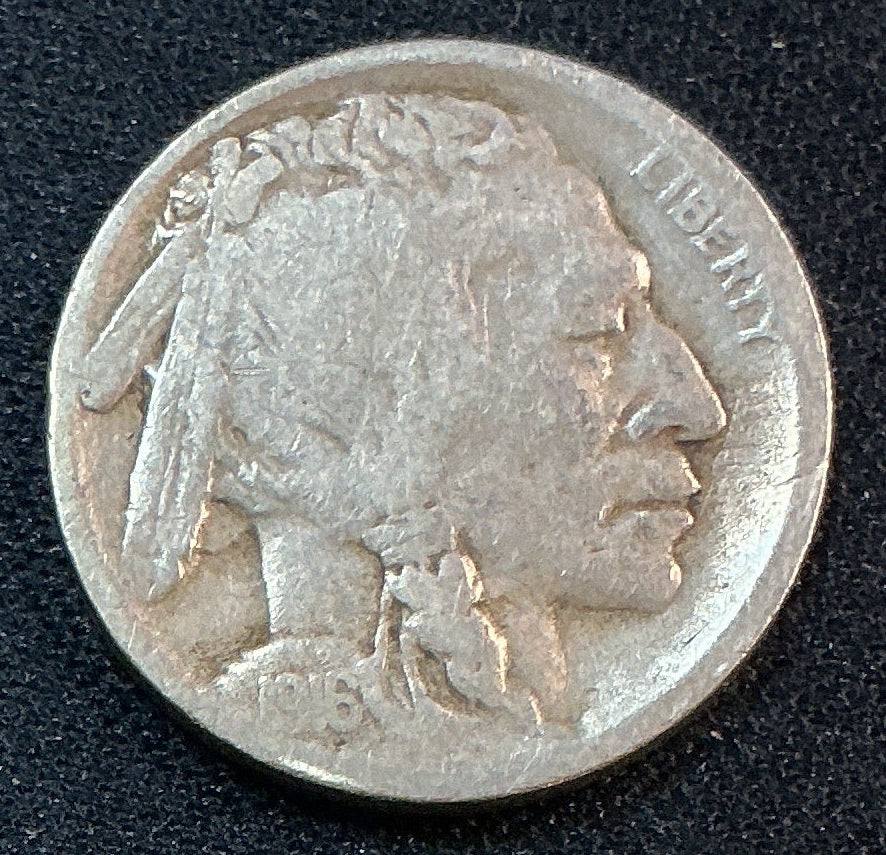 1916-S Buffalo Nickel, Very Good Circulated Coin, Store #NL977