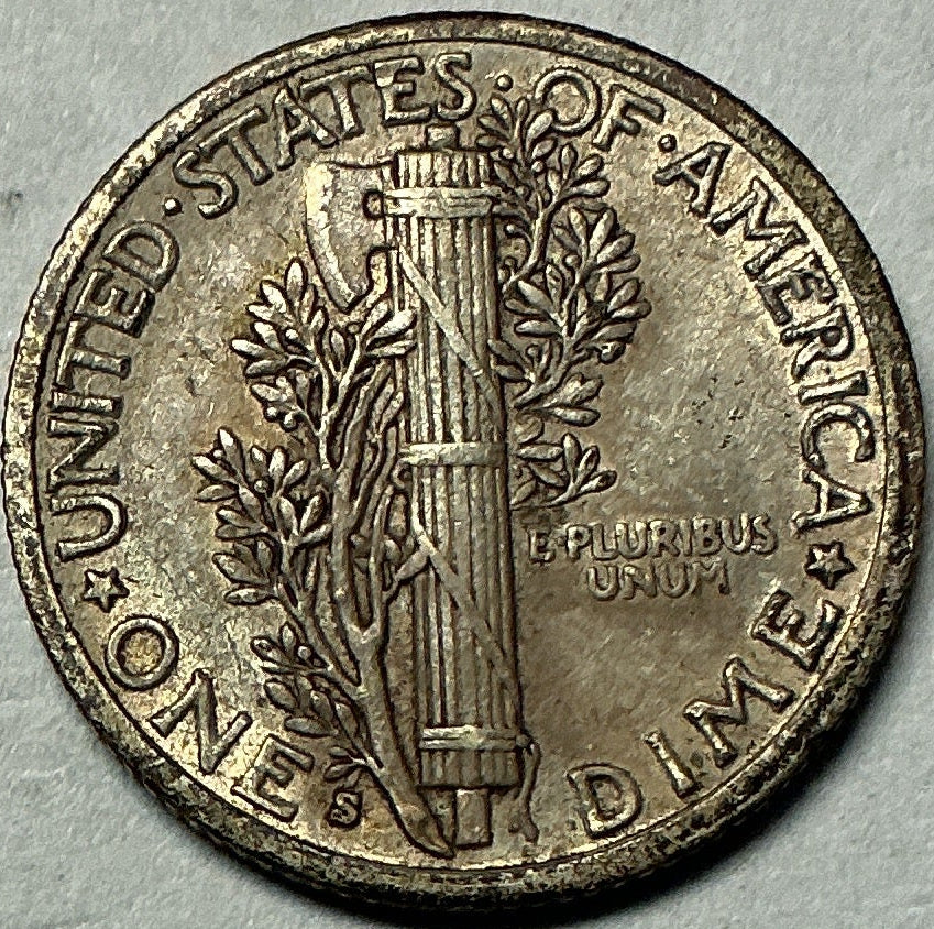 1938-S Mercury Dime, Extra Fine+ Circulated Coin, Store #DE0997