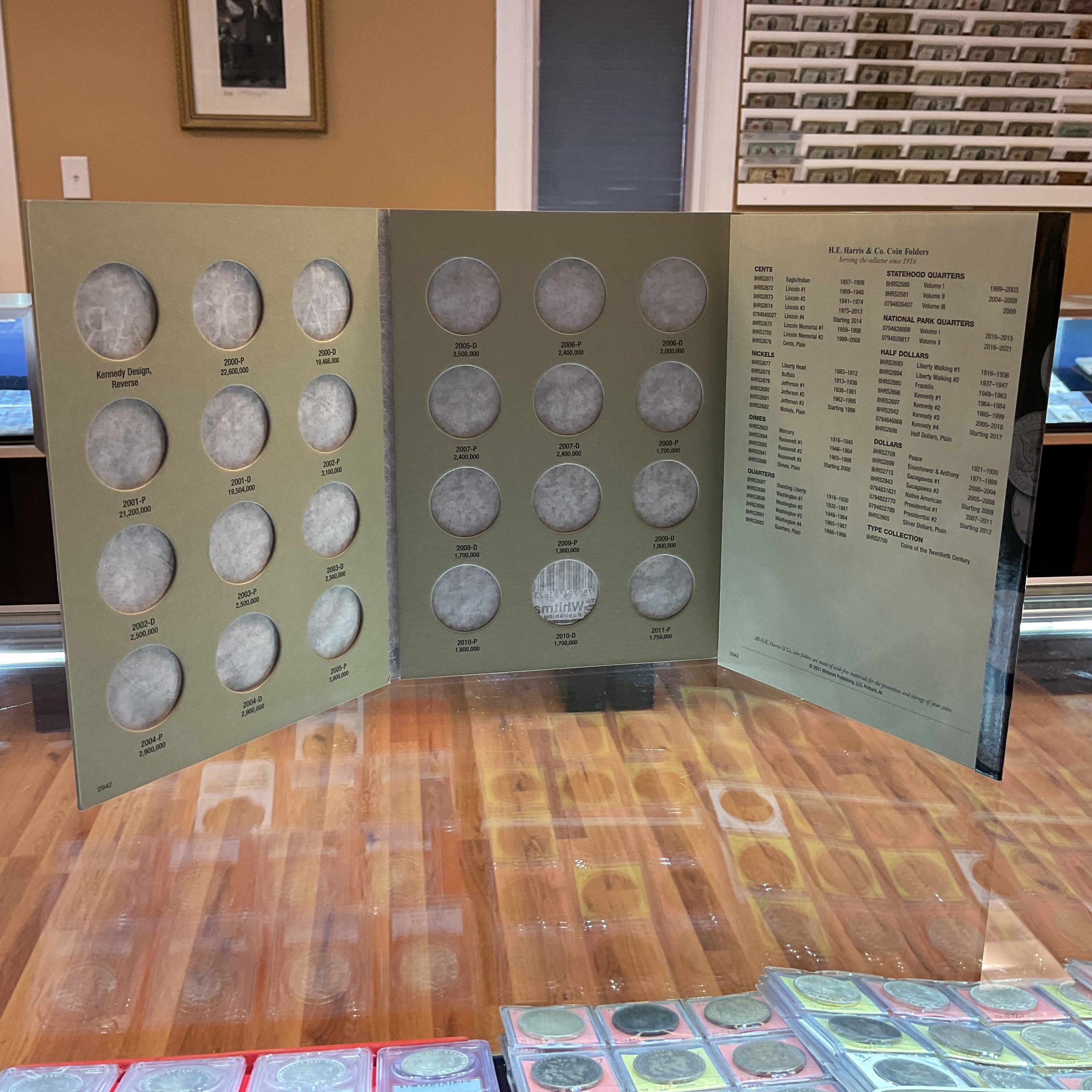 Kennedy Half Dollar, Harris Coin Folder, Collections 2000-2016