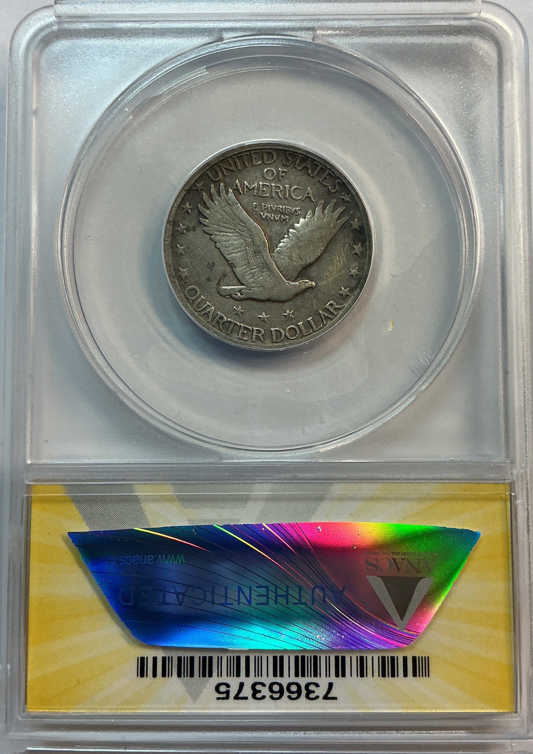 1918 Standing Liberty Quarter, *Damaged, Scratched, Cleaned* ANACS F-15, Store #QR1606