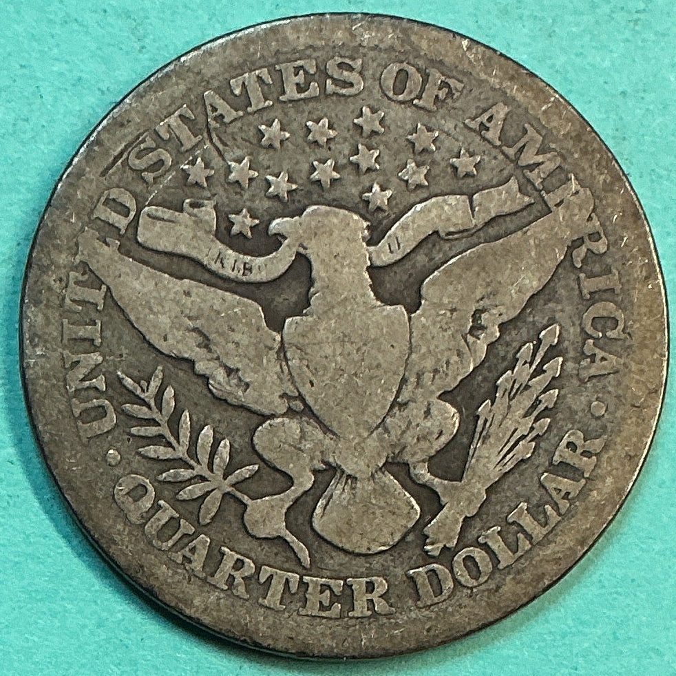 1905 Barber Quarter., Good Circulated Details., Store#QR1230