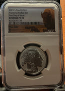 .999 silver, 1 Troy Ounce, 2023 Fractional Buffalo Set, REVERSE PF-70, Store