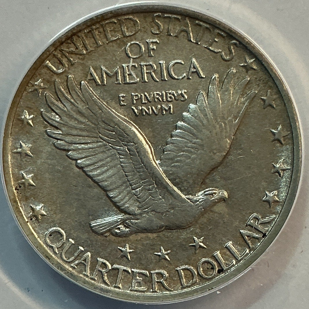 1917-D Standing Liberty Quarter., Type-2., *Cleaned* ANACS EF-45, Store #QR1605