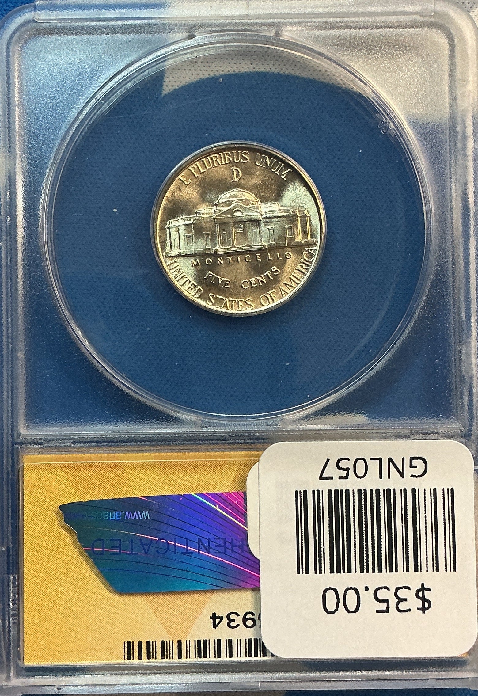 1944-D Jefferson Nickel, 5C MS 65, 5.5 Steps, Store #GNL057