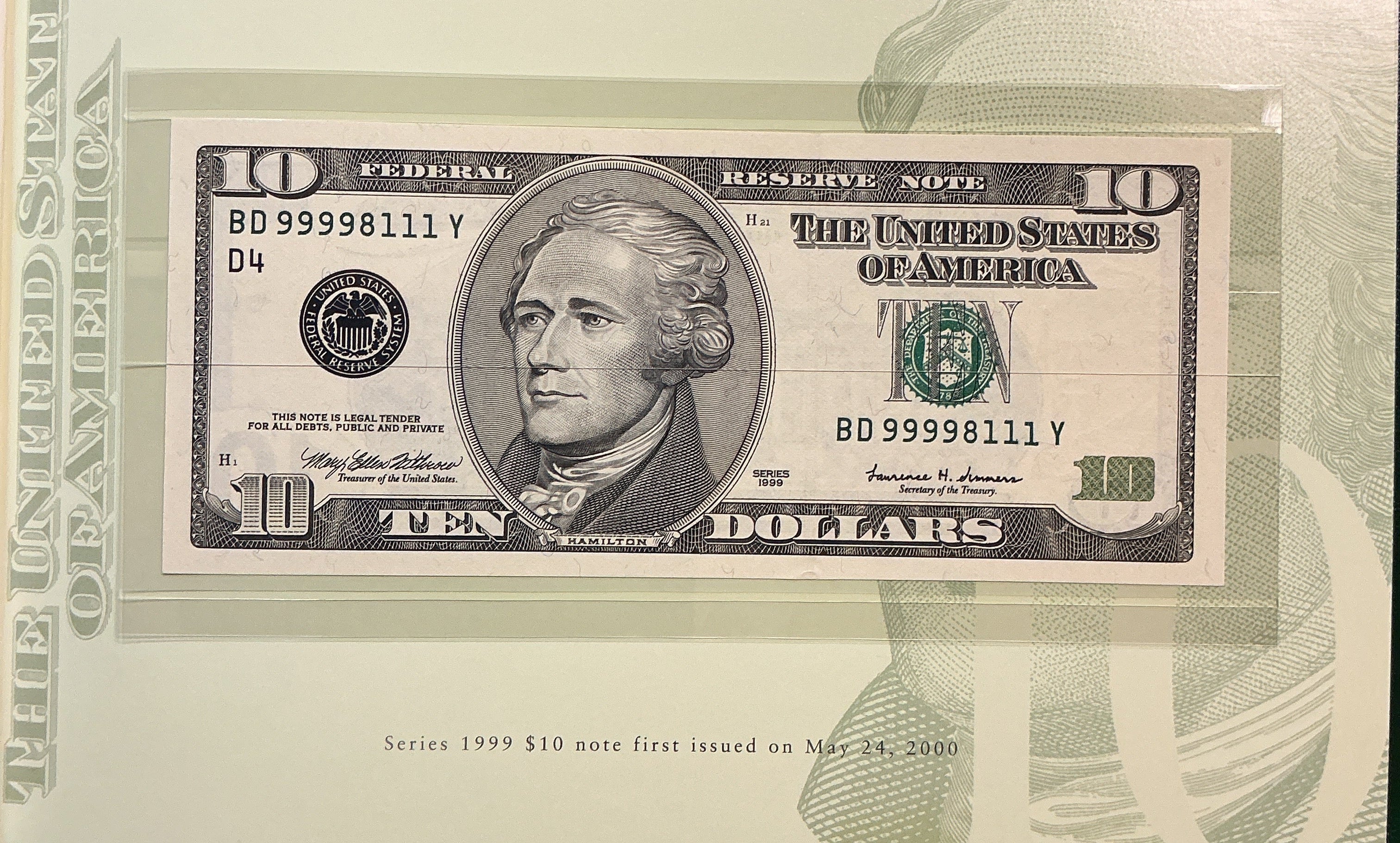 1995, 1999 Premium Federal Reserve Set Series 1995 & 1999, BEP, #FRN011