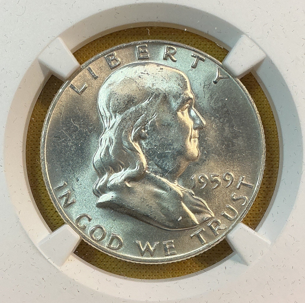 1959-D Franklin Half Dollar, NGC MS 64 FBL, Store #HR2114