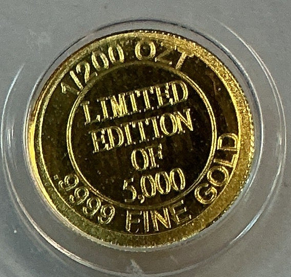 1/200th ozt Gold Coin, .9999 pure, PCGS MS69, Store#G0175