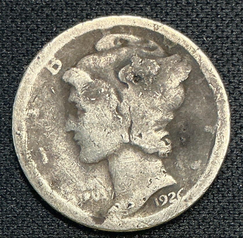 1926-D Mercury Dime, Good Circulated Coin, Store #DE0587