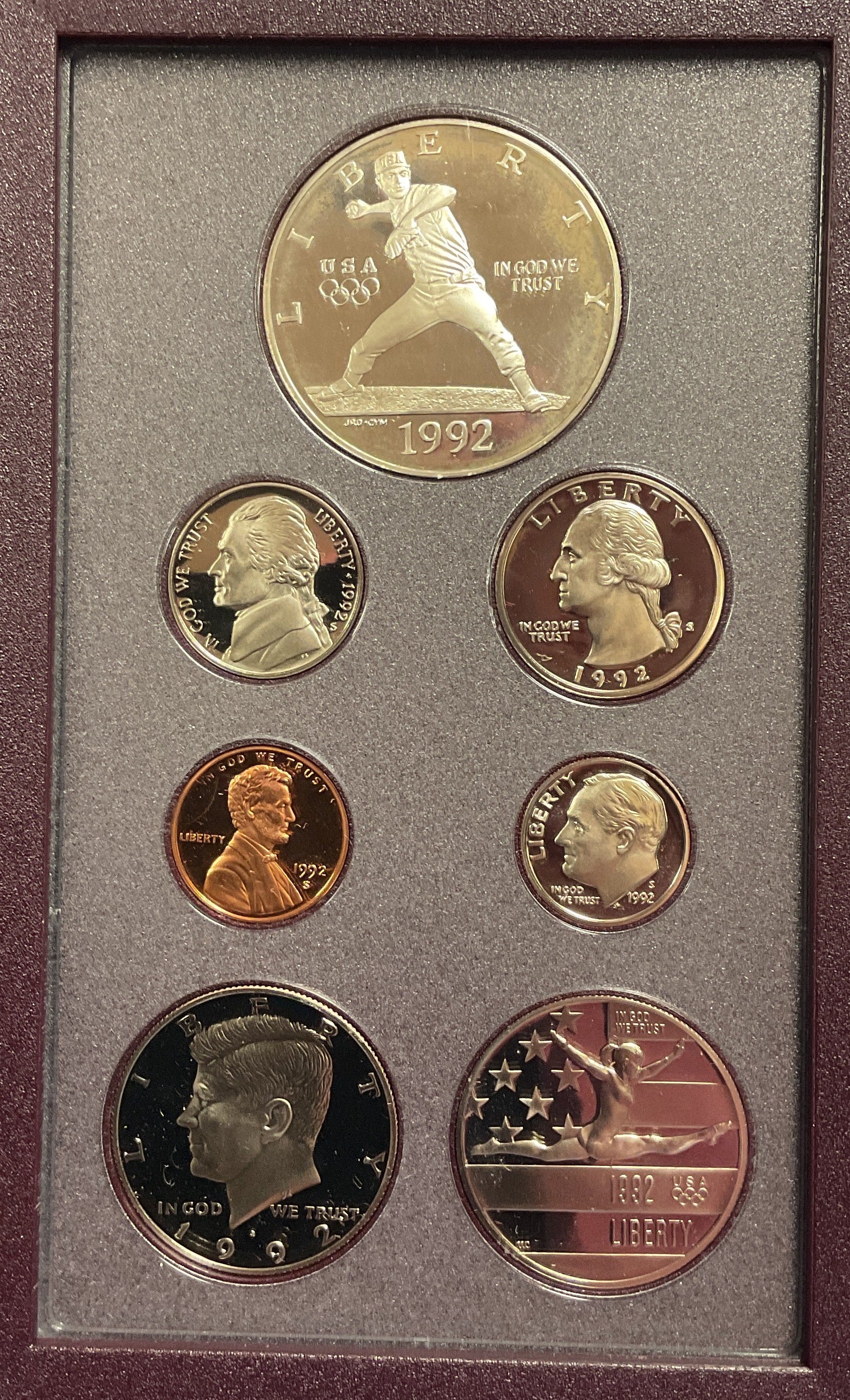 1992 U.S. Mint Prestige Set, The U.S. Olympic Coins. Store #PT012