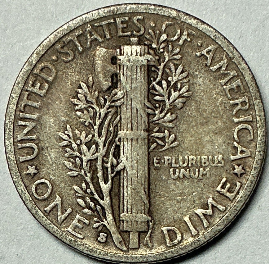 1930-S Mercury Dime, Very Fine Circulated Coin, Store #DE0978
