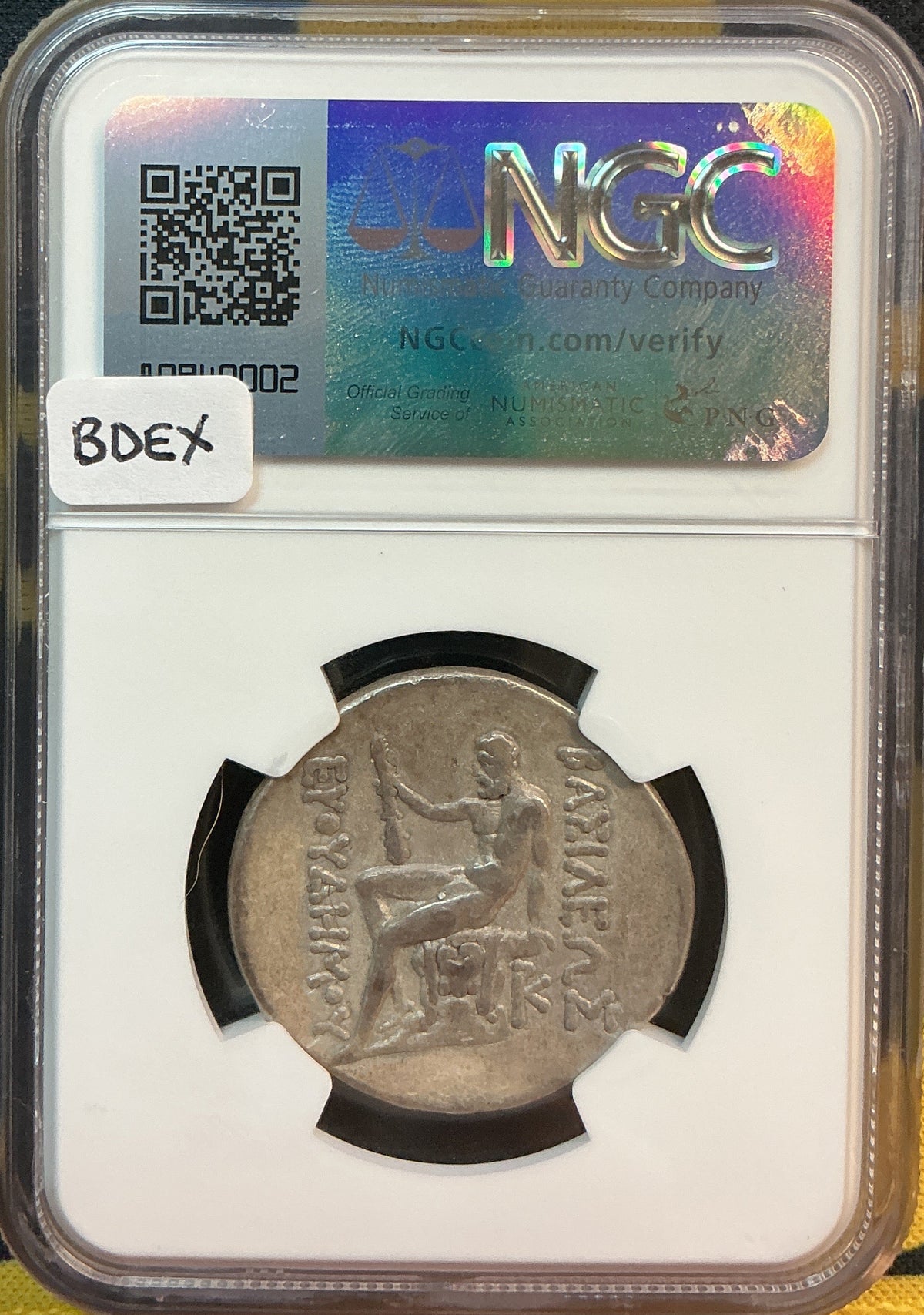 Ancient Coinage, VF, Greek Coinage, Kingdon of Bactria, AR Tetradrachm c.225-200 BC, Store #AT0052