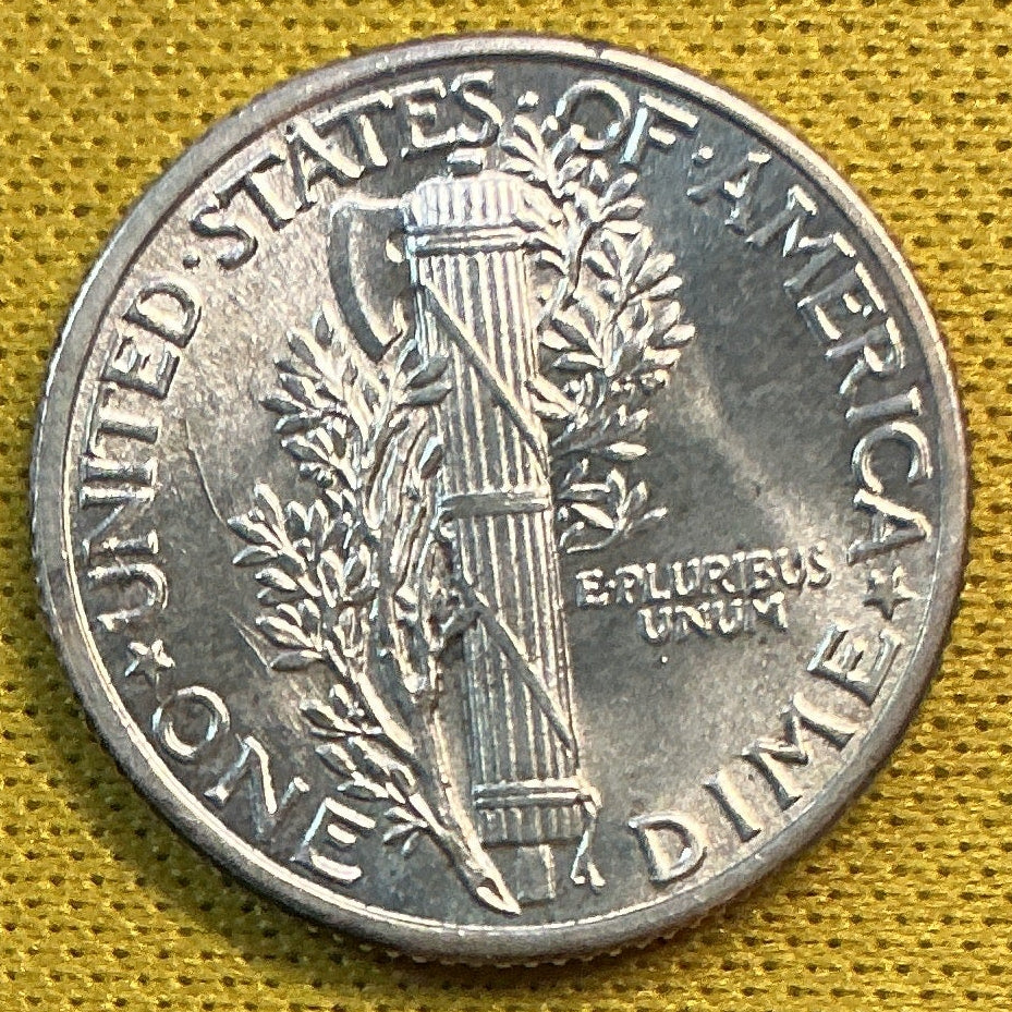 1939 Mercury Dime, Mint State Uncirculated Coin, Store #DE0661