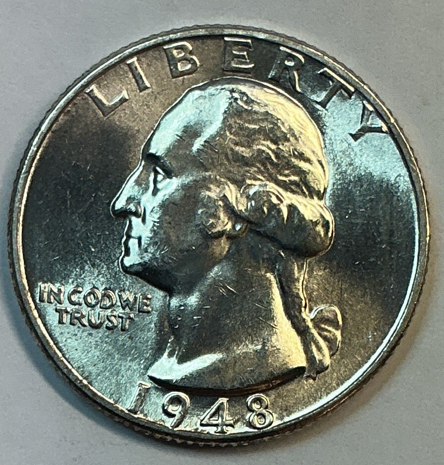 1948-D Washington Quarter, Uncirculated Coin, Store #QR1730