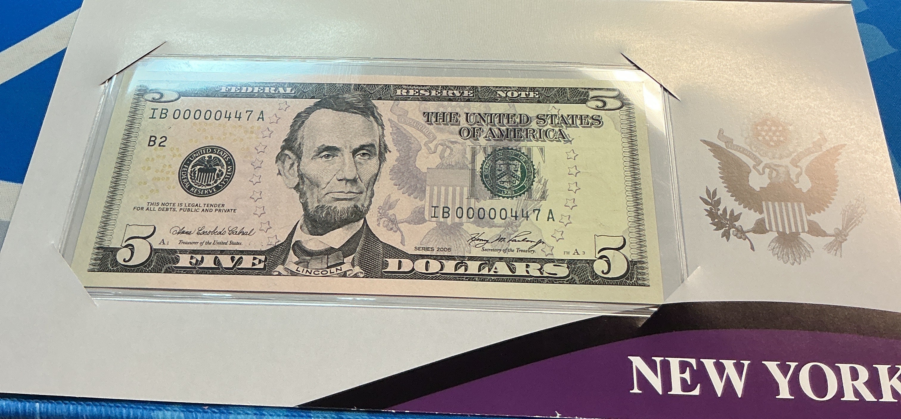 2006 Series $5 Single Notes,12 ea, F.R.N, 'LOW SERIAL NUMBERS', Store #FRN001