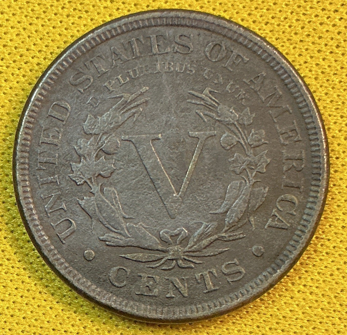 1897 Liberty Nickel, Very Good Circulated Coin., Store Sale #NL877
