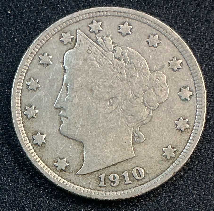 1910 Liberty Nickel, Very Good Circulated Coin, Store #NL908