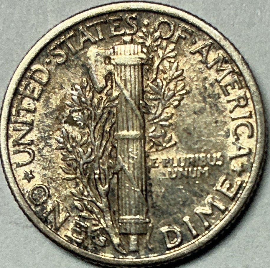 1930-S Mercury Dime, About Uncirculated Coin, Store #DE0977